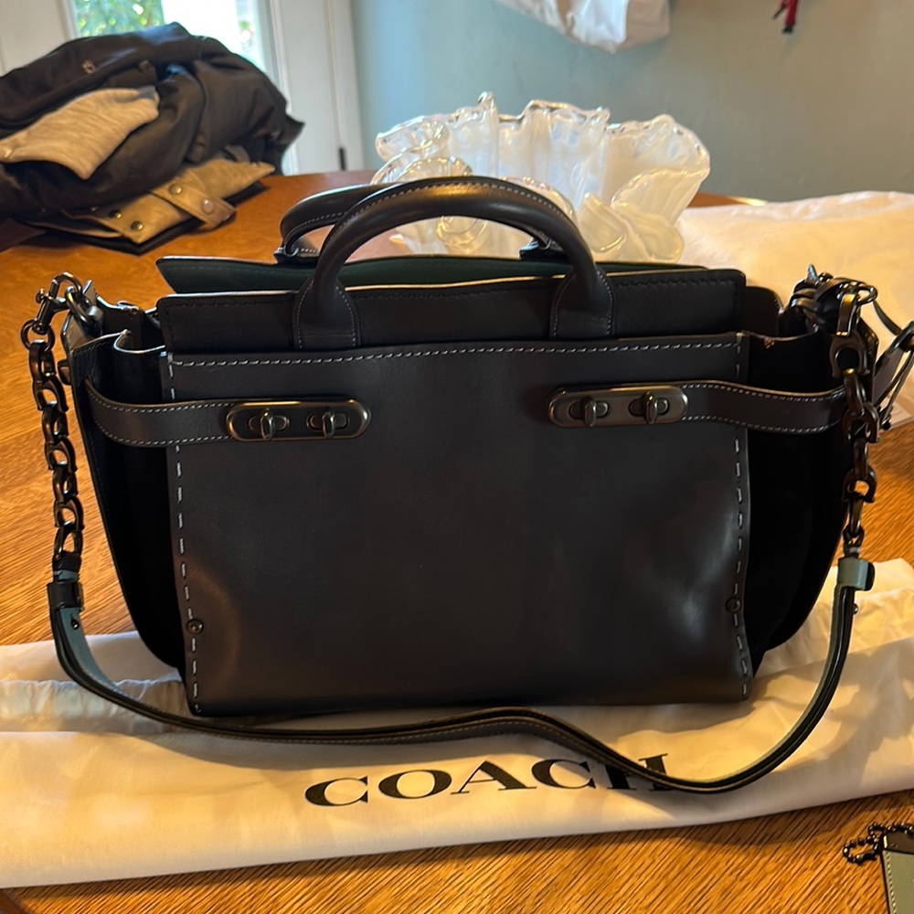 Beautiful Navy Blue Women’s COACH briefcase/laptop bag. See pics for minor wear.